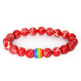 Rainbow Bead Bracelet Pride Natural Stone Strand – Jewelry Gift Ideas — 4