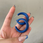 Fresh Mint Blue Versatile C-shaped Earrings – Birthday Gifts — 5