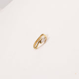 Horse Eye Zircon Ring Titanium Steel Plated 18K Gold – Practical Gifts — 7