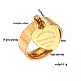 Men's And Women's Fashion Letters Peach Heart Ring – Stylish Gifts — 2