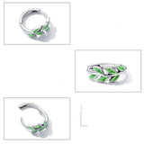 Green Zircon Simple Green Branch Earrings – Gift Ideas — 2