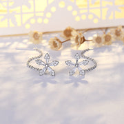 Crystal Flower Long Earrings For Women – Gifts for Her — 3