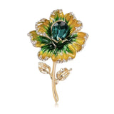 Crystal Enamel Painted Flower Brooch – Jewelry Gift Ideas — 5