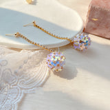 Colorful Blue Flower Ball Earrings – Meaningful Gifts — 2