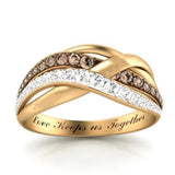 Romantic Fashion Letter Ring Diamond Engagement – Gifts for Couples — 2
