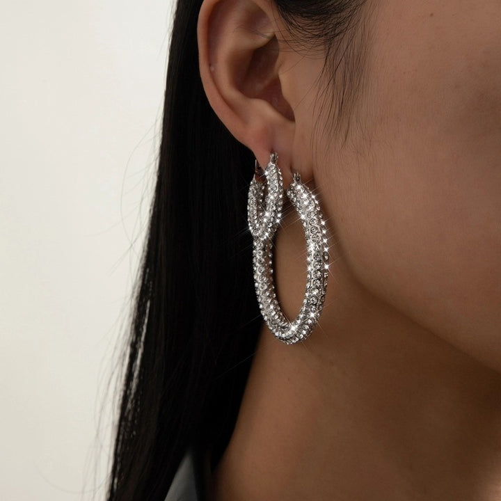 Earrings Femininity Full Of Zircon Hoop Earrings – Thoughtful Gifts — 1