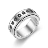 Stars And Moon Titanium Steel Rotatable Ring – Gift Ideas — 2