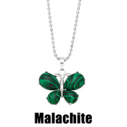 Crystal Agate Butterfly Necklace Pendant Neck – Jewelry Gift Ideas — 18