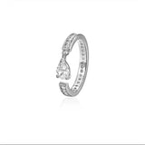 Zirconia Crystal Water Drop Zircon Geometry Rings – Gifts for Her — 4