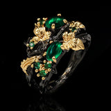 Fashion Color Floral Angel Two-tone Female Ring – Stylish Gifts — 7