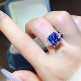 Sapphire Blue Ledean 5 Karat Moissanite Ring – Useful Gifts — 5