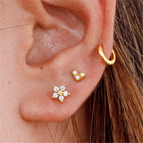 Women's Star Moon Love Puncture Thread Earrings – Gifts for Her — 1