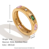 Water Drop Geometry Color Zircon Ring For Women – Gifts for Her — 20