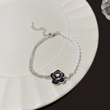 Retro Hong Kong Style Camellia Pearl Bracelet Female – Stylish Gifts — 4
