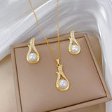 Necklace And Earrings Suite Light Luxury Full – Jewelry Gift Ideas — 1
