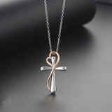 Heart-shaped Cross Necklace Simple Color – Jewelry Gift Ideas — 5