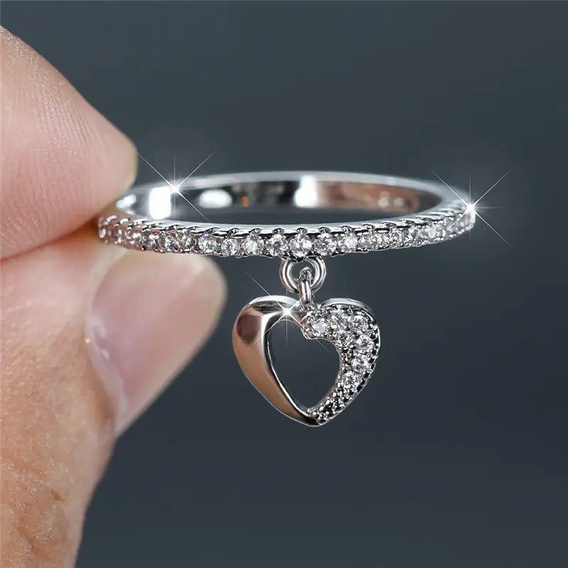 Simple All-Match Ring Heart-shaped Hollow-out – Gift Ideas — 1