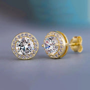 Brass Zircon Stud Earrings Crystal Rhinestone – Jewelry Gift Ideas — 3