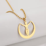 Yoga Gymnastics Moon Female Cartoon Character – Jewelry Gift Ideas — 4