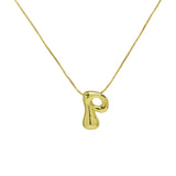 Brass Glossy Balloon English Letter Pendant – Jewelry Gift Ideas — 16
