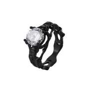 Personality Retro Skull Gem Men's Titanium Steel Ring – Gifts for Him — 7