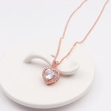 Women's Simple Personality Crystal Heart Necklace – Jewelry Gift Ideas — 3