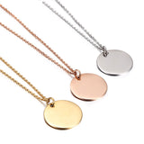 Women's Smooth Round Pendant Necklace – Jewelry Gift Ideas — 2