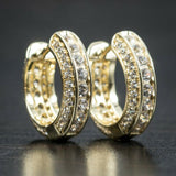 Fashion New Earrings Three-sided Full Diamond Earrings – Stylish Gifts — 5