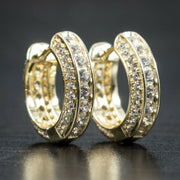 Fashion New Earrings Three-sided Full Diamond Earrings – Stylish Gifts — 5
