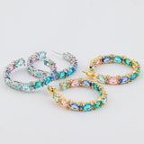 Shining Color Matching Round Ring Earrings – Special Occasion Gifts — 2