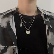 Retro Hip Hop Niche Design Bear Necklace Women – Jewelry Gift Ideas — 1