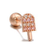 Lollipop Ice Cream Earrings 18K Real Gold Lock Ball – Thoughtful Gifts — 4