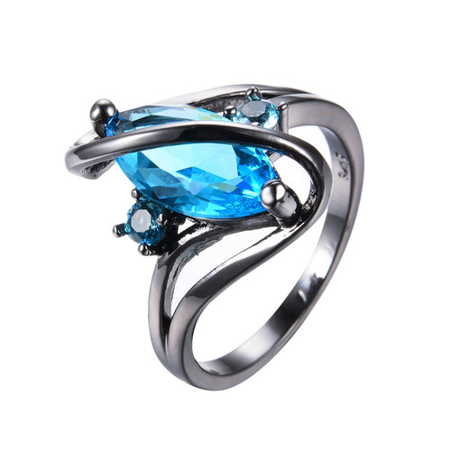 Black Gold S Shaped Zircon High End Diamond Ring – Gifts for Him — 2