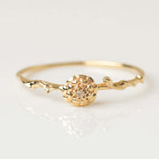 12yue Flower Birthstone Ring Copper Inlaid Zircon – Everyday Gifts — 15