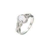 Women's Opaloid White Gold Zircon Fashion Ladies Ring – Stylish Gifts — 5