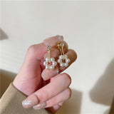 Women's All Match Micro-set Pearl Round Stud Earrings – Gifts for Her — 4