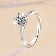 Moissanite Ring Women's 925 Sterling Silver Plated – Gifts for Her — 7