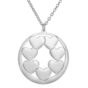 Hollow Heart Round Card Carved Pendant – Jewelry Gift Ideas — 19