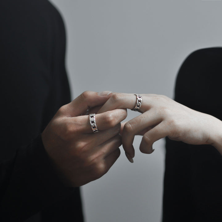 925 Silver Couple Couple Rings Men's Vintage Ring – Gifts for Him — 1
