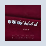 S925 White Stud Earrings With Diamonds Fashionable – Meaningful Gifts — 9