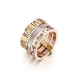 Stainless Steel Multi Ring Combination Roman Letter – Useful Gifts — 14