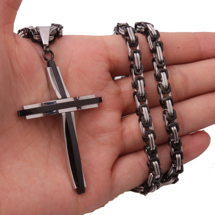 Cross Pendant Necklace Cross With 5mm 55cm – Jewelry Gift Ideas — 1