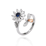 Sunflower Rotating Ring Set With Diamond Simple – Small Gift Ideas — 14