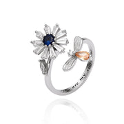 Sunflower Rotating Ring Set With Diamond Simple – Small Gift Ideas — 14