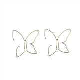 Butterfly Line Large Retro Women's Gold Earrings – Jewelry Gift Ideas — 3