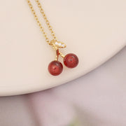 Red Love Maple Leaf Pendant Stainless Steel – Jewelry Gift Ideas — 4