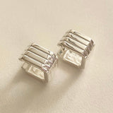 Silver 18K Gold Plating Geometric Three-dimensional – Gifts for Her — 2