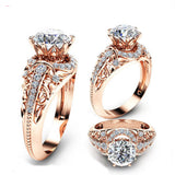 14K Rose Gold Micro Set Diamond Women's Rings – Gifts for Her — 3