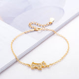 Fashion Gold Dog Bracelet With Zircon – Stylish Gifts — 1