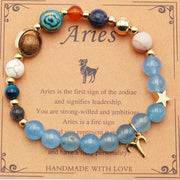 Twelve Constellations Bracelets Natural Stone Beaded – Practical Gifts — 1